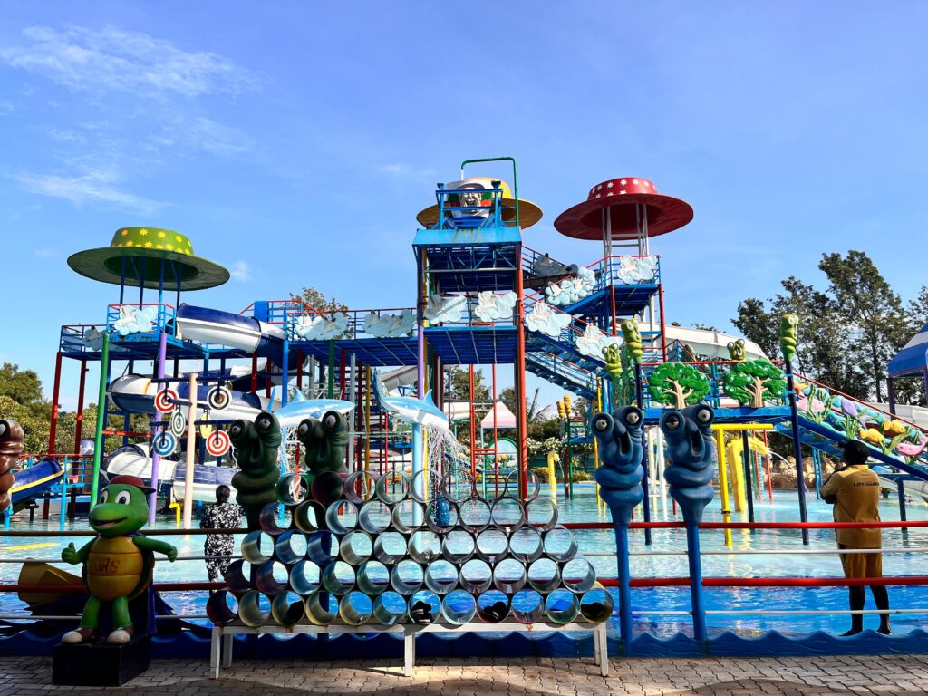 Multi lane play system at GRS Fantasy Park in Mysore