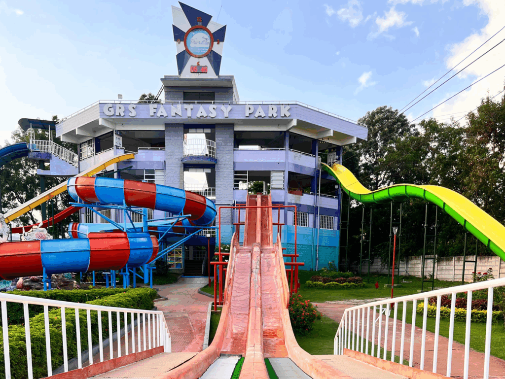 multilane slide at GRS Fantasy Park - water park in Mysore