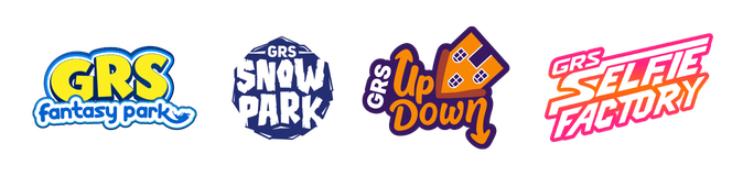 GRS Fantasy Park, GRS Snow Park, GRS UpDown, GRS Selfie Factory Logo